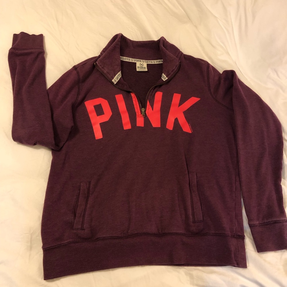 PINK Victoria Secret Quarter Zip Pullover Small